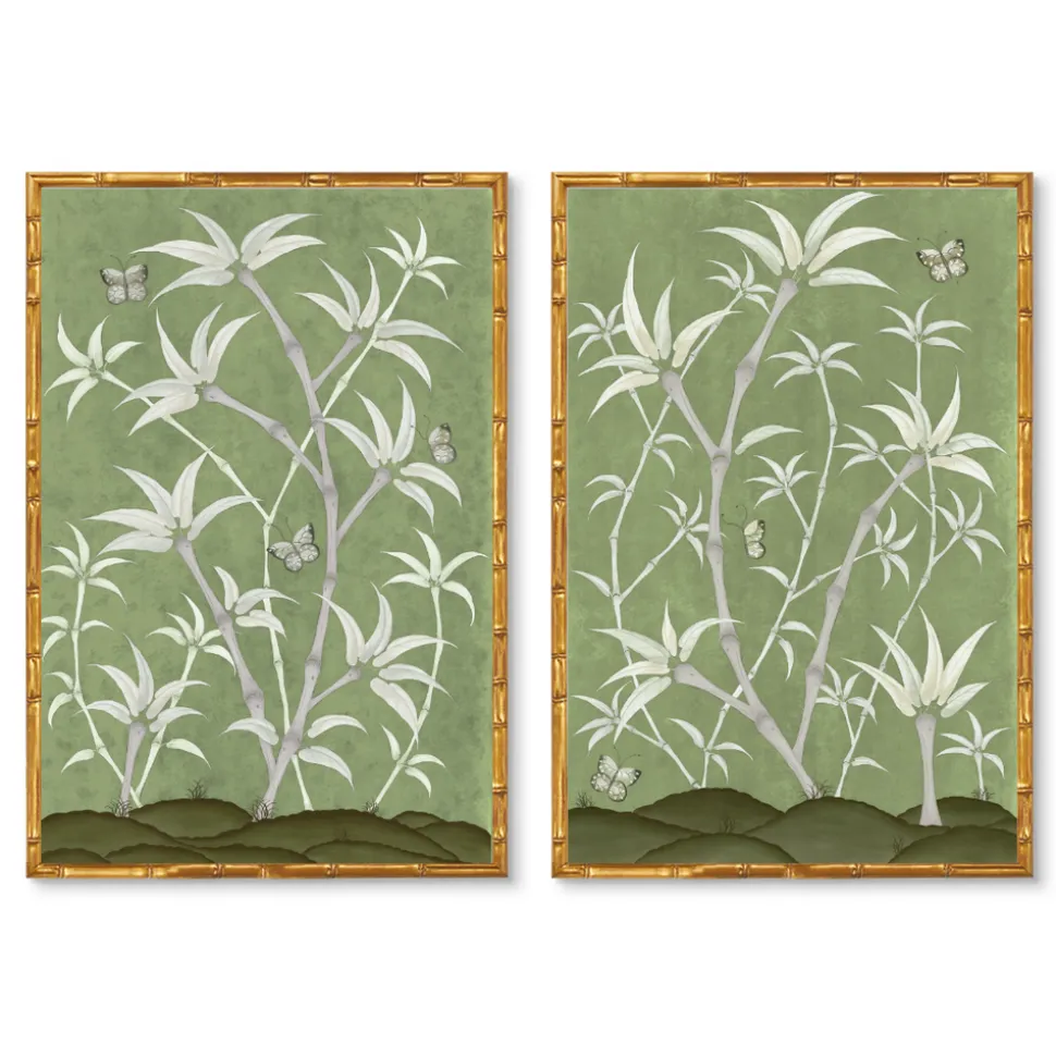 Chinoiserie Panel Print Pair | Bamboo En Fleur