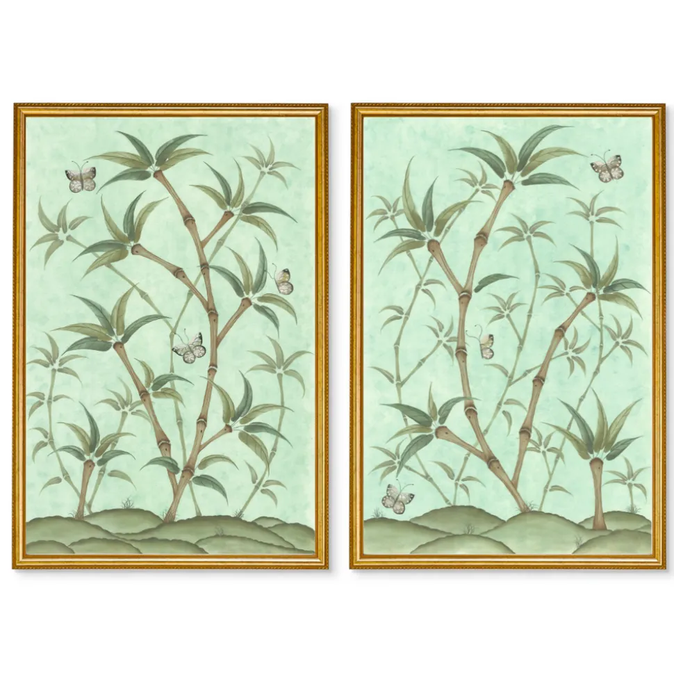 Chinoiserie Panel Print Pair | Bamboo En Fleur