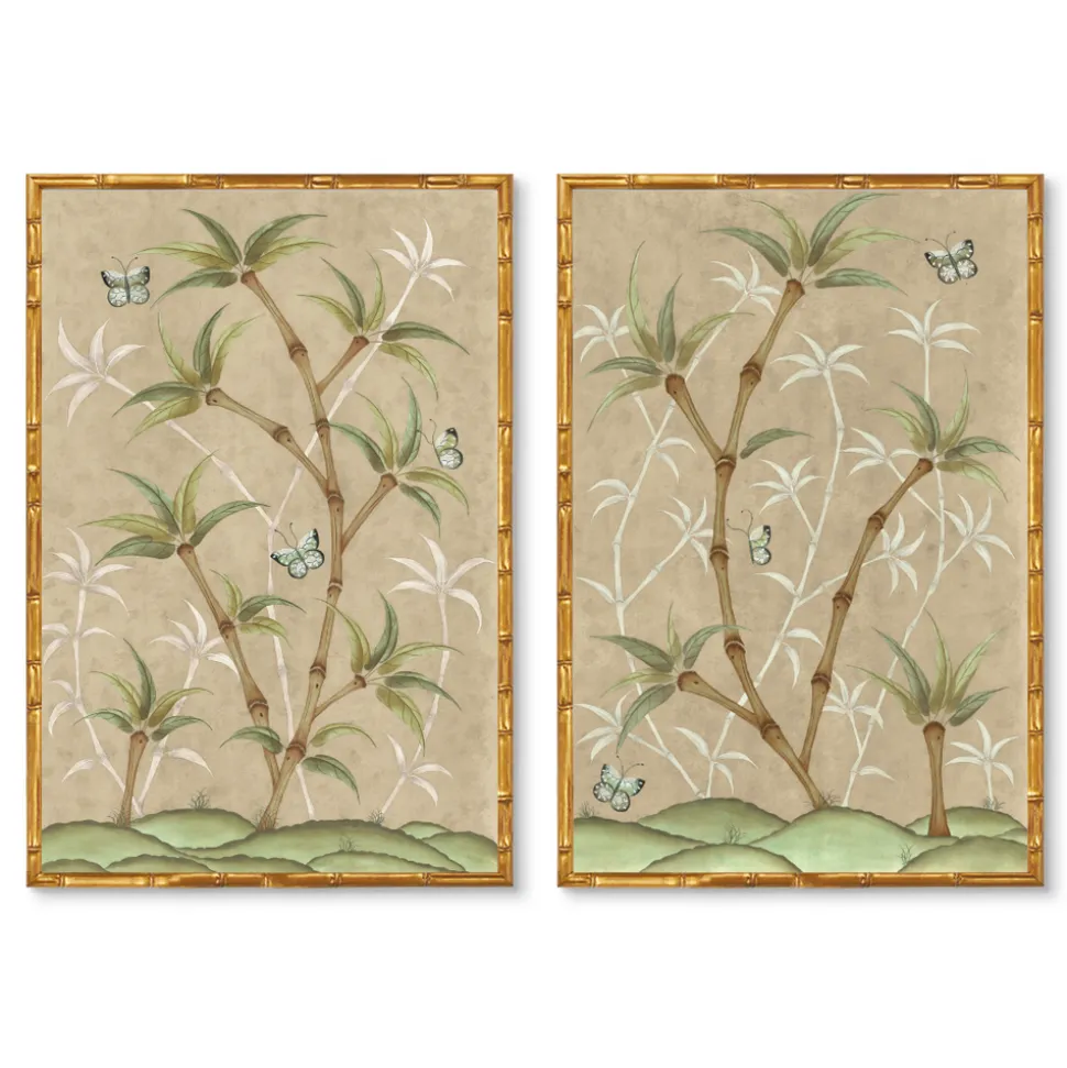 Chinoiserie Panel Print Pair | Bamboo En Fleur