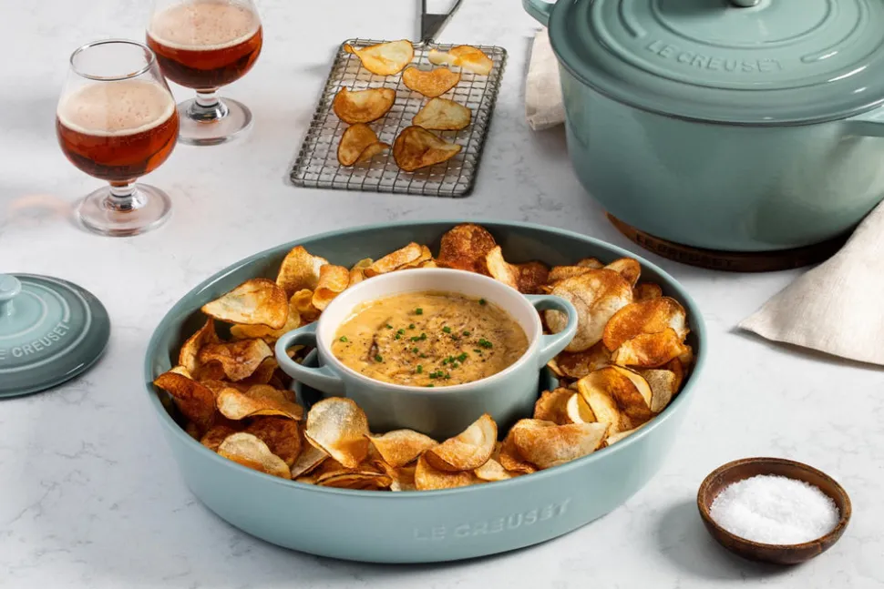 Chip and Dip Platter in Sea Salt