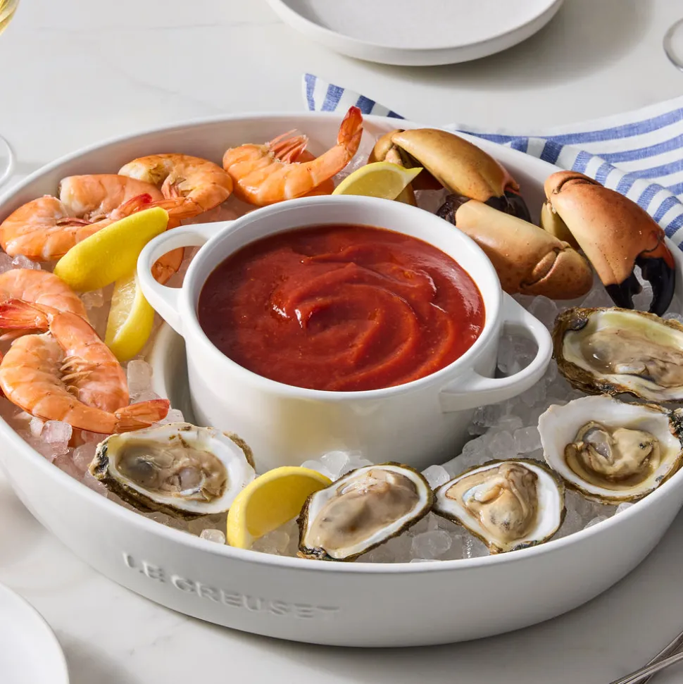 Chip and Dip Platter in White