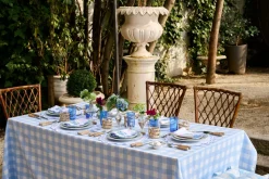Chloe Gingham Tablecloth in Blue
