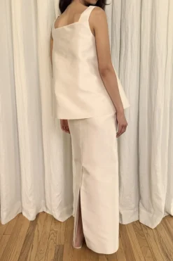Chloe Tank in Silk Mikado Shantung