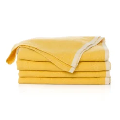 Chunky Linen Napkins in Mustard, Set of 4