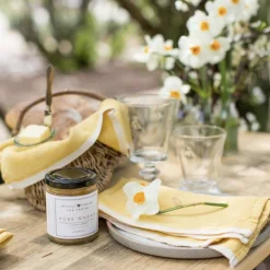 Chunky Linen Napkins in Mustard, Set of 4