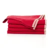 Chunky Linen Napkins in Red, Set of 4