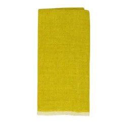 Chunky Linen Towels in Lime, Set of 2