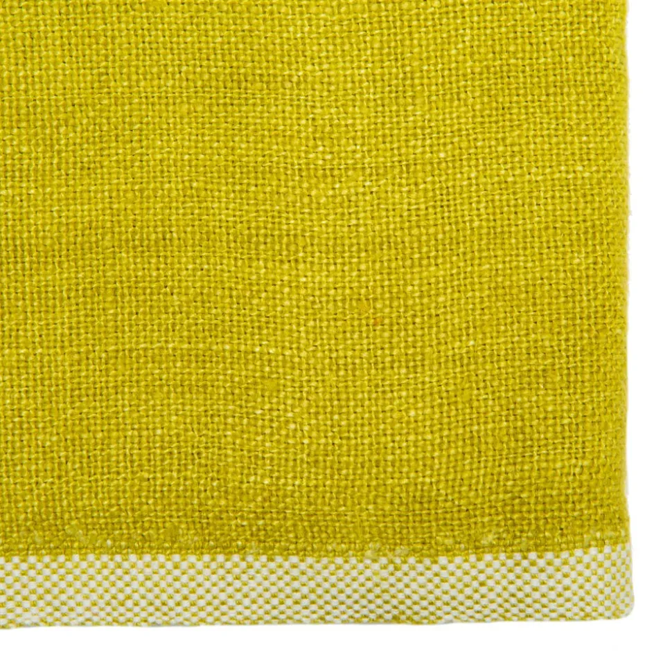 Chunky Linen Towels in Lime, Set of 2