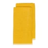 Chunky Linen Towels in Mustard, Set of 2