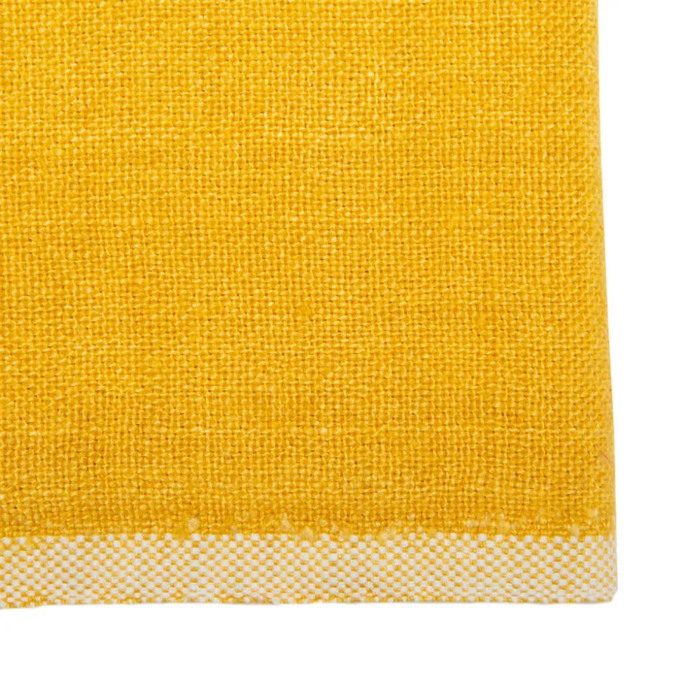 Chunky Linen Towels in Mustard, Set of 2