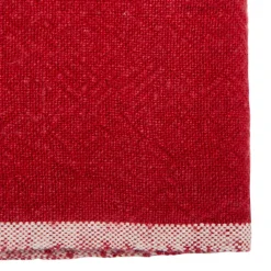 Chunky Linen Towels in Red, Set of 2