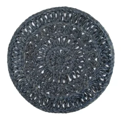 Circolo Abaca Round Placemat in Navy, Set of 4