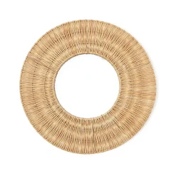 Circular Wicker Wall Mirror