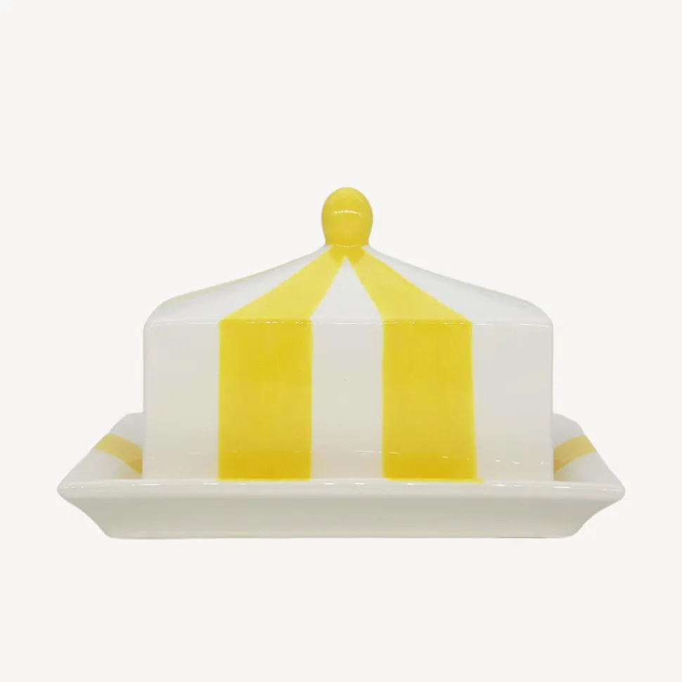Circus Stripe Butter Dish