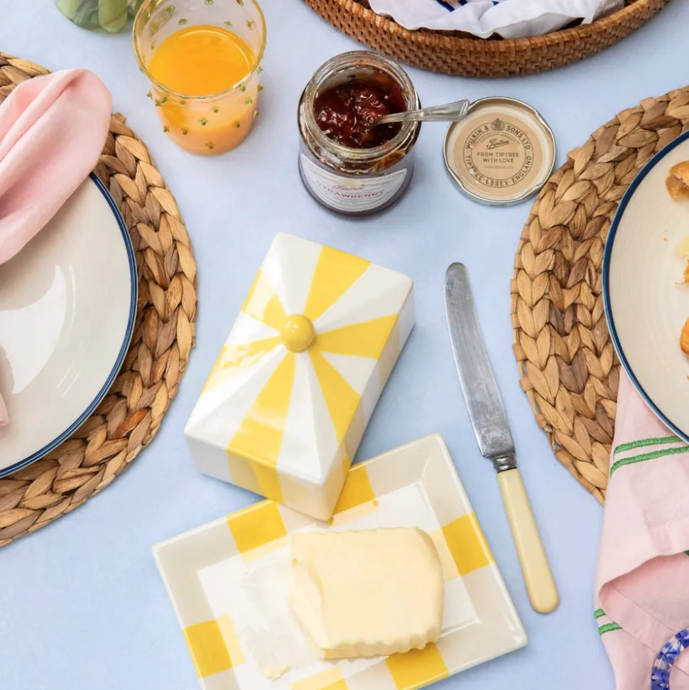 Circus Stripe Butter Dish