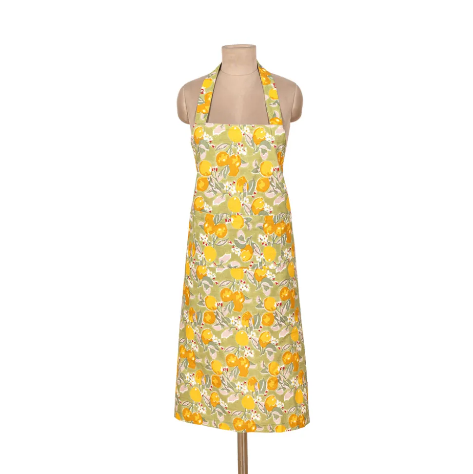 Citron Apron in Vert & Yellow