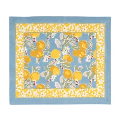Citron Mats in Bleu & Yellow, Set of 6