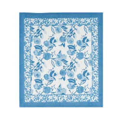 Citron Napkins in Bleu, Set of 6