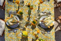 Citron Napkins in Vert & Yellow, Set of 6