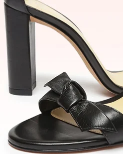 Clarita Block 90 in Black Leather