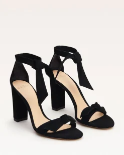 Clarita Block 90 in Black Suede