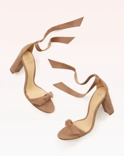 Clarita Block 90 in Cameo Suede
