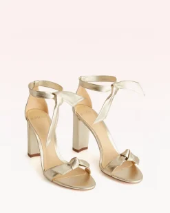 Clarita Block 90 in Golden Leather