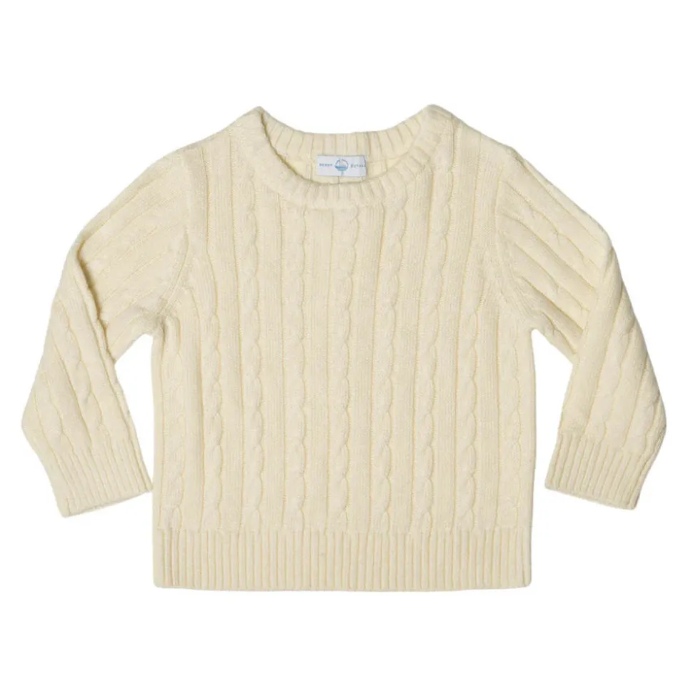 Classic Cable Knit Sweater in 8th Street Ivory