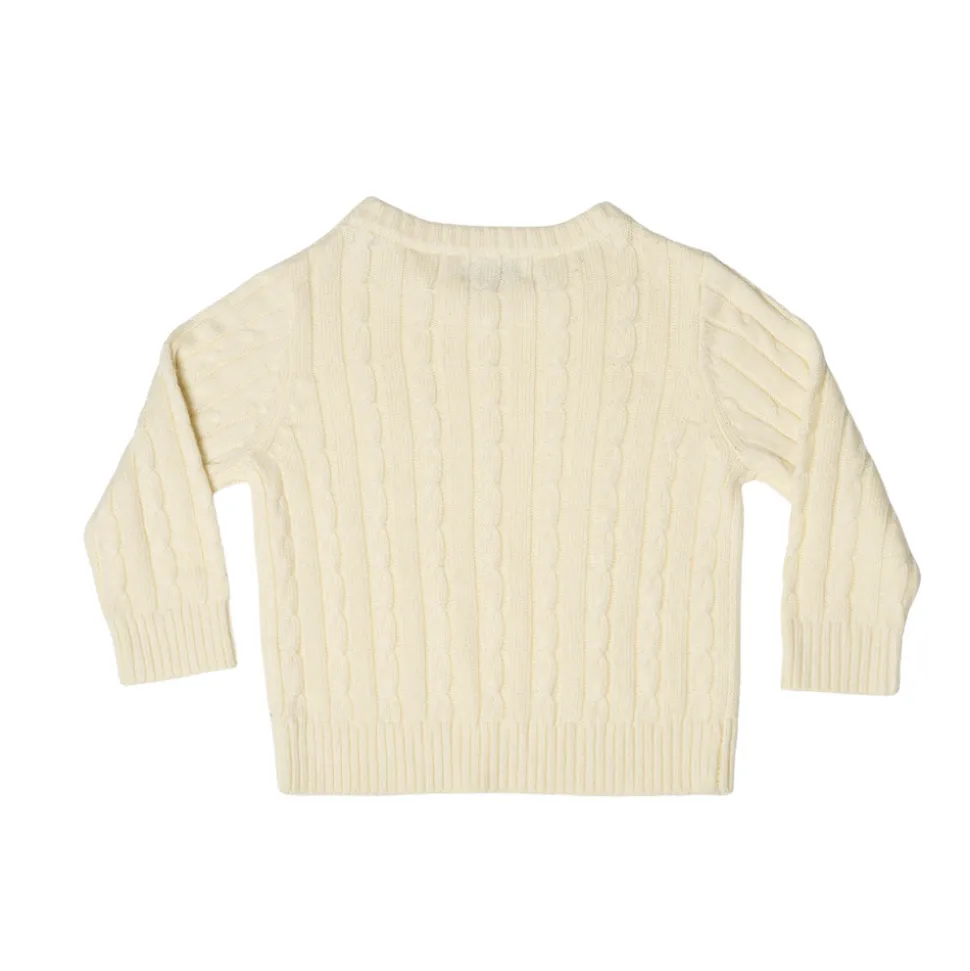 Classic Cable Knit Sweater in 8th Street Ivory