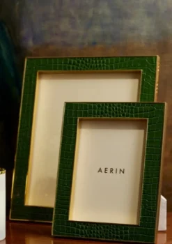 Classic Croc Leather Frame, Verde 4 X 6