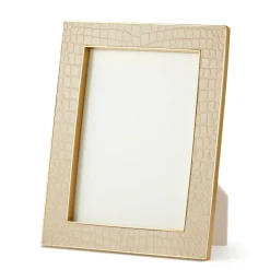 Classic Croc Leather Frame, Fawn
