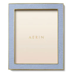 Classic Croc Leather Frame, Hydrangea Blue 8 x 10