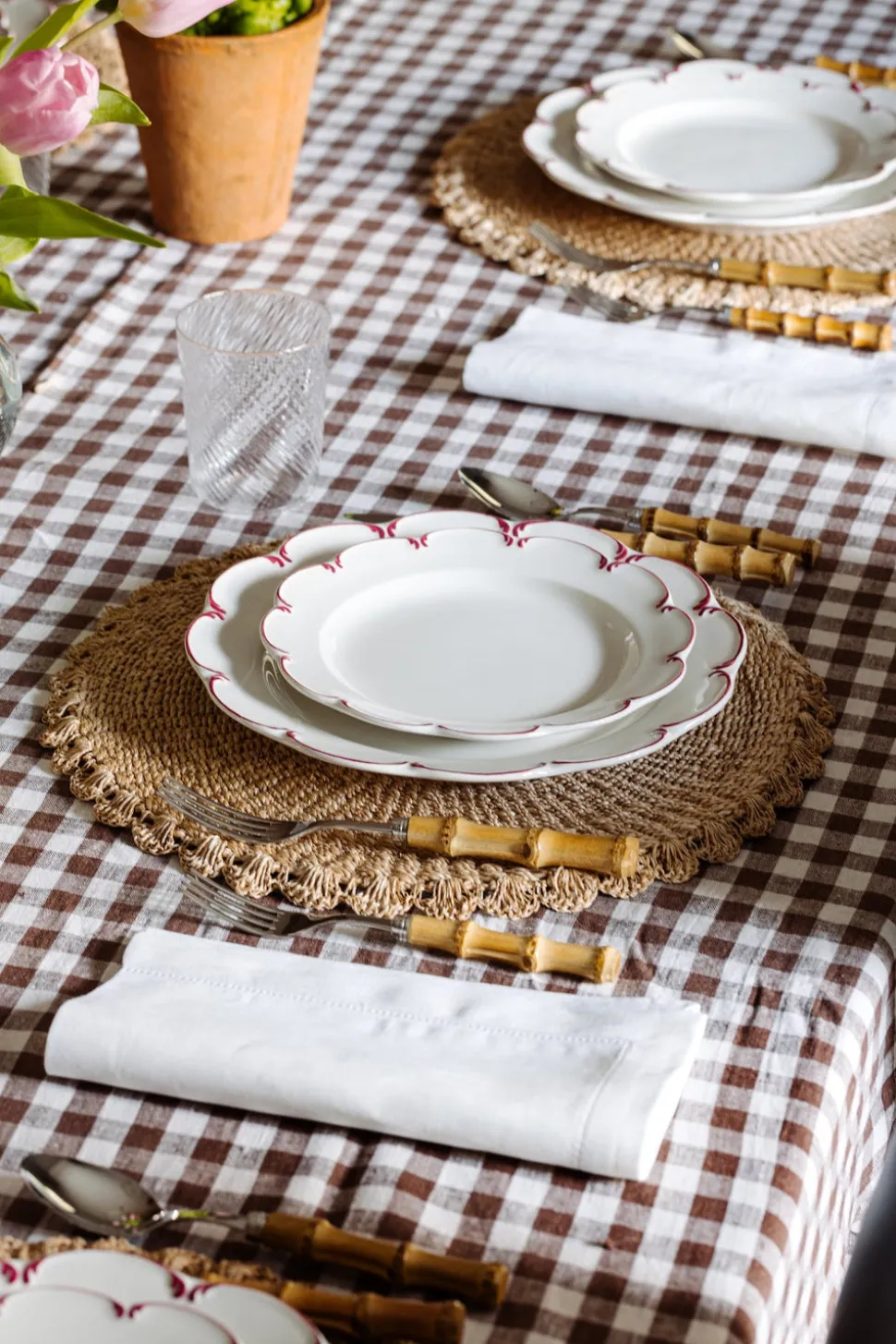 Classic Hemstitch Linen Napkin, White