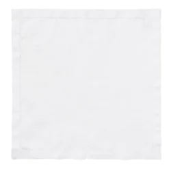Classic Hemstitch Linen Napkin, White