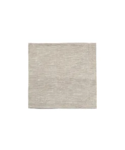 Classic Hemstitch Linen Napkin in Natural
