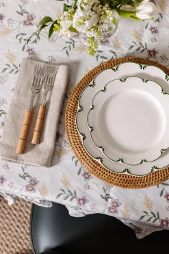Classic Hemstitch Linen Napkin in Natural