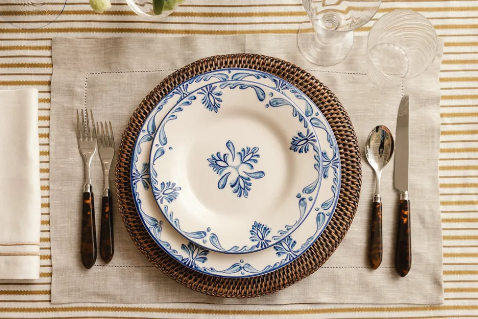 Classic Hemstitch Linen Placemat in Natural