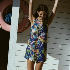 Classic Mini Shift Dress in Blue Under The Sea