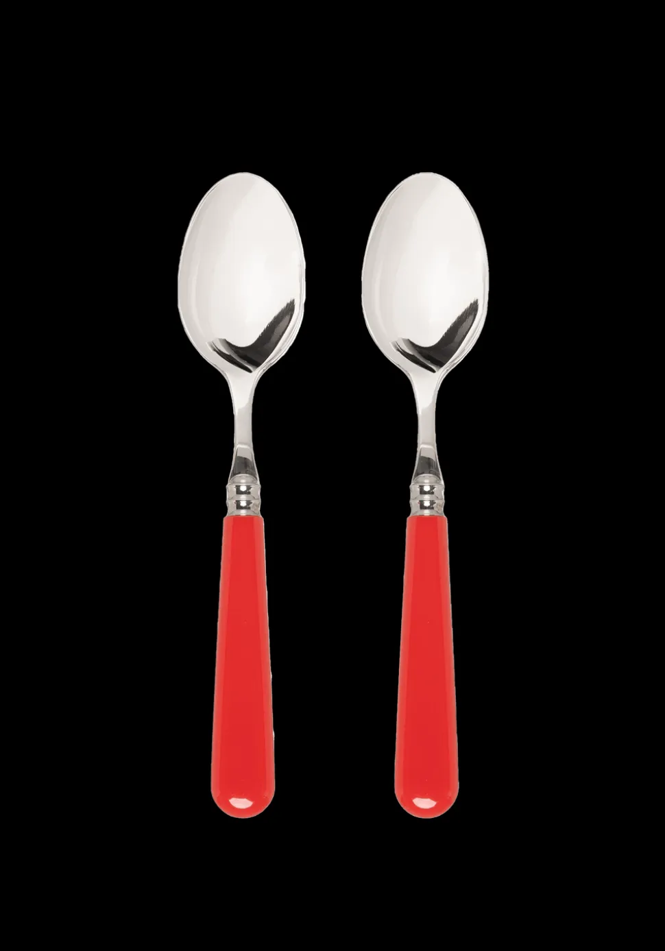 Classic Red Dessert Spoons, Set of 2