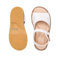 Classic Sandal with Scallop Toddler White