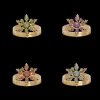 Classic Snowflake Skinny Napkin Rings in Pastel, Set of Four