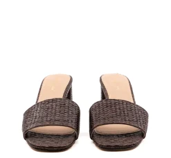 Claudia Brown Raffia Mule