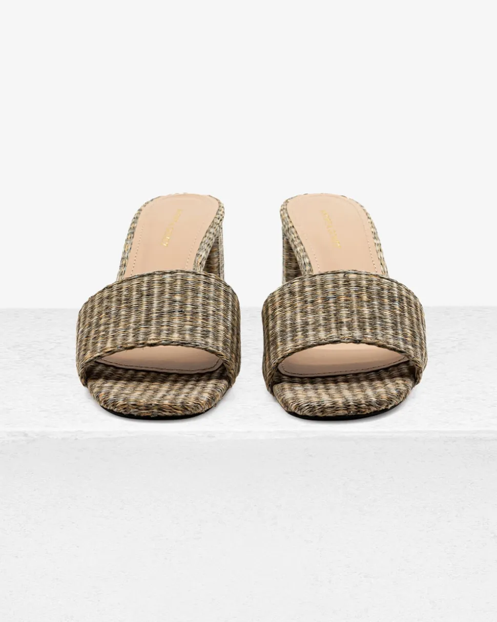 Claudia Grey Raffia Mule