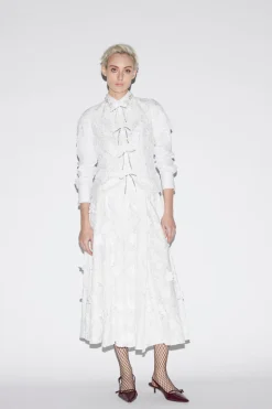 Claudine Top White Embroidered Cotton