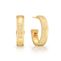 Cleopatra Classic Medium Hoop Earrings in Gold