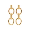 Cleopatra Regal Double Link Earrings in Gold