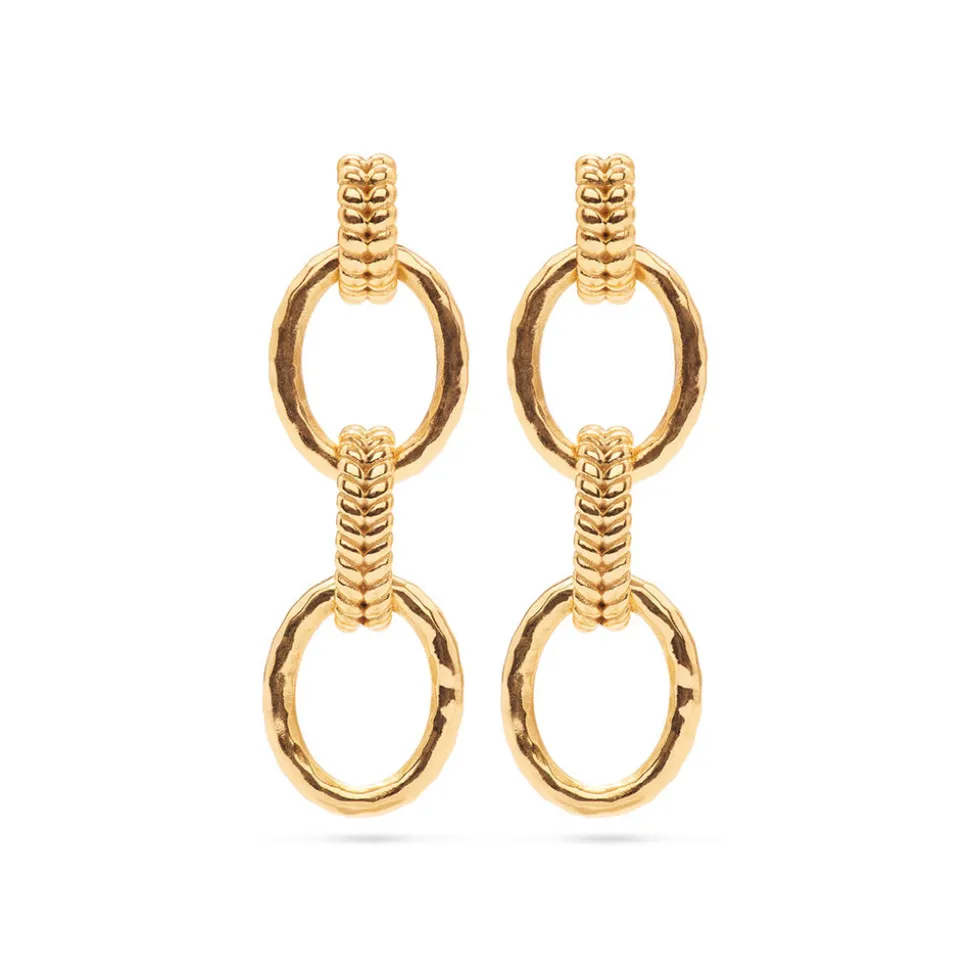 Cleopatra Regal Double Link Earrings in Gold