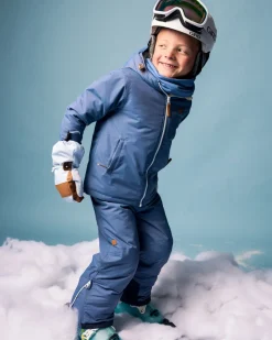 Cloud Blue Waterproof Ski Mitten