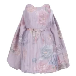 Cloud Dress in Lilac Floral Taffeta