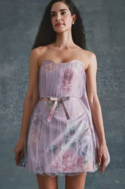 Cloud Dress in Lilac Floral Taffeta